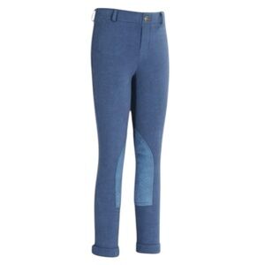 Tuffrider Ribb Low Rise Pull On Jods Breeches Equestrian Riding Blue
